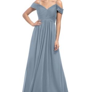 Azazie Aja Dusty Blue Floor Length Dress